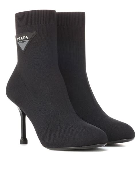 prada 90 logo sock booties|designer prada booties.